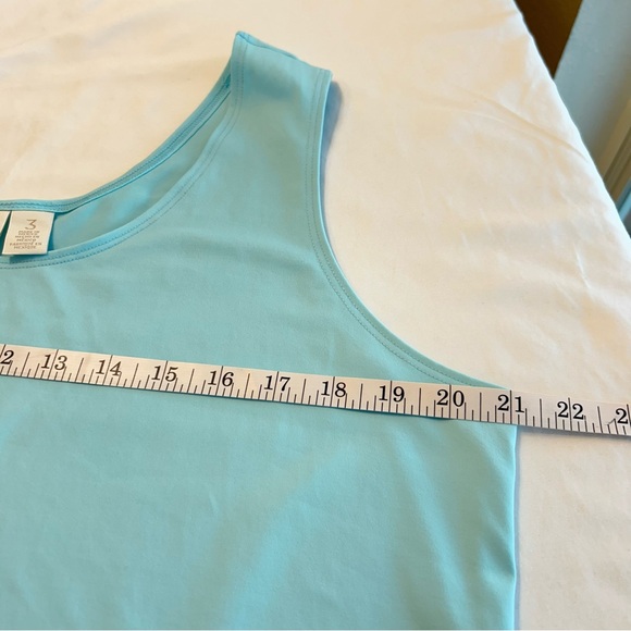 Chicos Women’s Aqua Sleeveless Tank Top Relaxed Fit Sz 3 - Picture 9 of 12